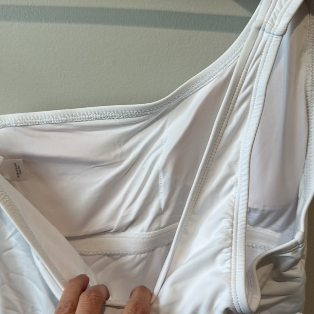 NWT Andie Nantucket One Shoulder One Piece in White M - Picture 7 of 8